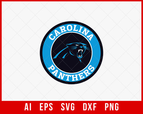 Carolina Panthers NFL Team Clipart Logo SVG Cut File for Cricut Silhouette Digital Download