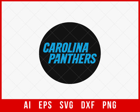 American Football Carolina Panthers Clipart NFL SVG Cut File for Cricut Silhouette Digital Download