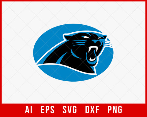 Carolina Panthers Logo NFL Sports SVG Cut File for Cricut Silhouette Digital Download