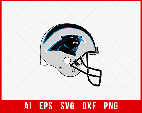 Carolina Panthers Helmet Clipart NFL SVG Cut File for Cricut Silhouette Digital Download