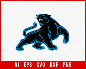 Carolina Panthers Clipart NFL Football SVG Cut File for Cricut Silhouette Digital Download