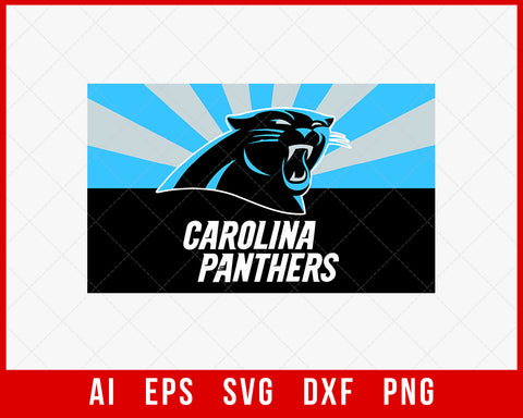 Carolina Panthers PNG Transparent and Logo Vector SVG Cut File for Cricut Silhouette Digital Download