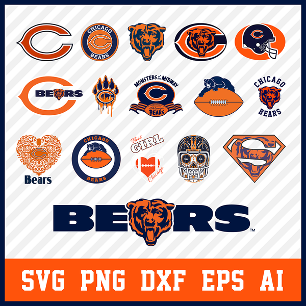 Chicago Bears Bundle svg,Chicago Bears Nfl svg, Bundle sport Digital C –  kingbundlesvg