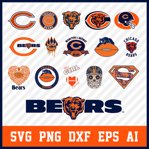 Chicago Bears Svg Bundle, Bears Svg, Chicago Bears Logo, Bears Clipart, Football SVG bundle, Svg File for cricut, Nfl Svg  • INSTANT Digital DOWNLOAD includes: 1 Zip and the following file formats: SVG, DXF, PNG, EPS, PDF