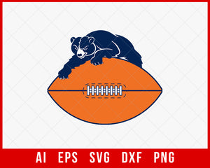 National Football League SVG Bears Silhouette NFL SVG Cut File for Cricut Digital Download