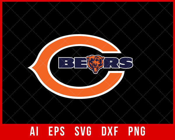 NFL Logo Chicago Bears, Chicago Bears SVG, Vector Chicago Bears Clipart Chicago  Bears American Football Kit Chicago Bears, SVG, DXF, PNG, American Football  Logo Vector Chicago Bears EPS Download NFL-files For Silhouette