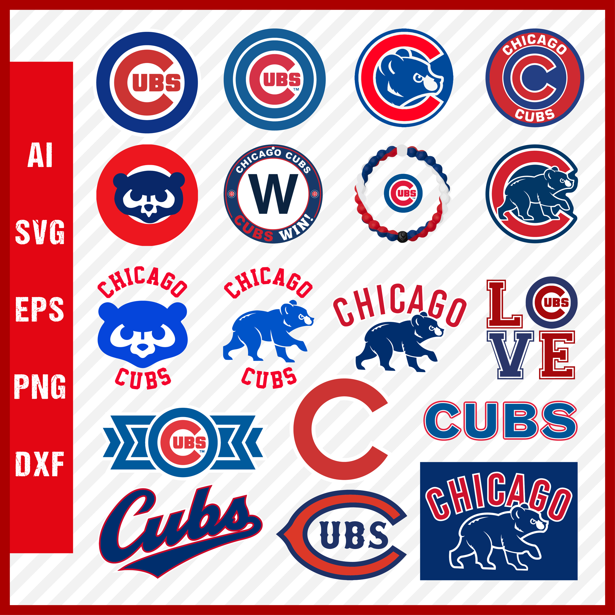 CHICAGO CUBS LOGO SVG FILE BUNDLE  MLB Chicago Cubs