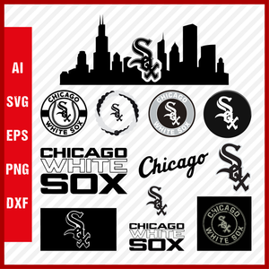 Chicago White Sox Mlb Svg Cut Files Baseball Clipart Bundle