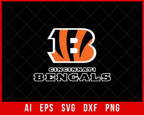 Cincinnati Bengals Logo Tigers Head Outline NFL SVG Cut File for Cricut  Digital Download