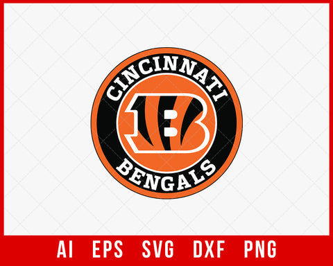 Cincinnati Bengals Logo American Football SVG Cut File for Cricut Digital Download