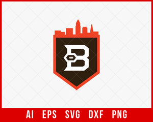 Cleveland Browns NFL Logo Vector SVG T-shirt Design SVG Cut File for Cricut Digital Download