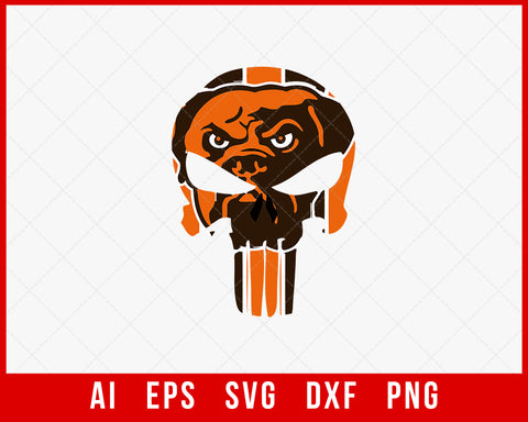 Bull Dog Clipart Cleveland Browns Decal SVG