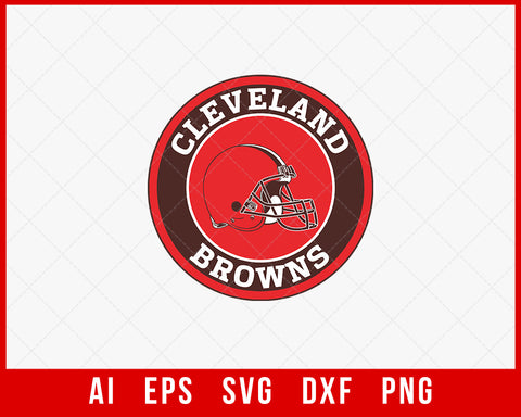 Cleveland Browns Silhouette SVG NFL T-shirt Design SVG Cut File for Cricut Digital Download