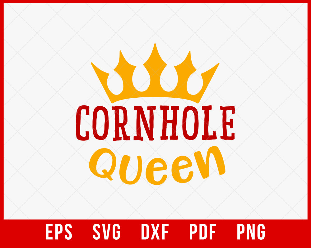 Cornhole Queen Fall Season Funny Thanksgiving SVG Cutting File Digital Download