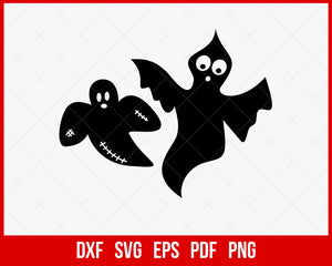 Cute Witch Ghost Freak Funny Halloween SVG Cutting File Digital Download