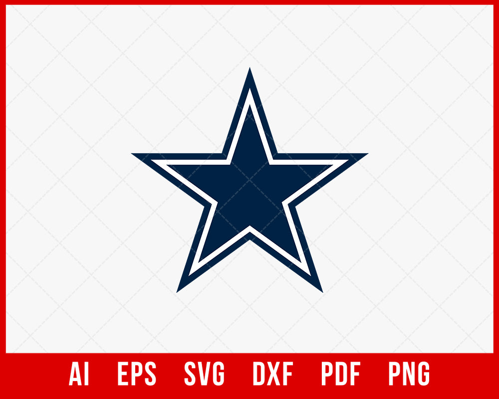 Dallas Cowboys Logo Star Icon Clipart SVG | Creative Design Maker ...