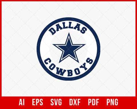 Dallas Cowboys Logo Clipart Sticker Print SVG Cut File for Cricut Digital Download