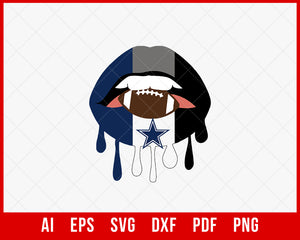 Dallas Cowboys T-shirt Design SVG Cut File for Cricut Digital Download