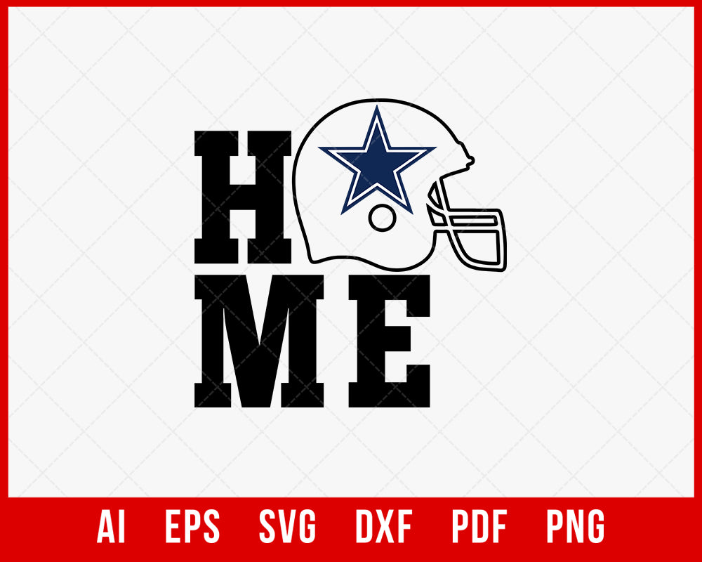 Home Logo Clipart Cowboys Football SVG Cut File for Cricut Digital Download