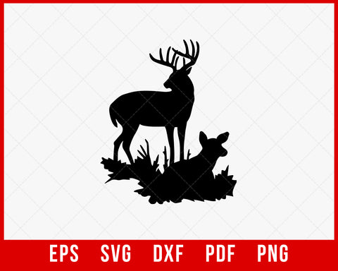 Deer Hunting Season Field and Stream SVG Cutting File Instant Download