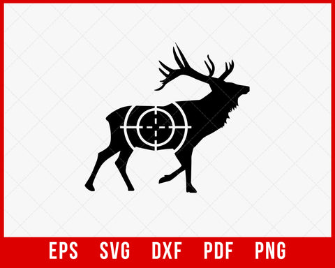 Deer Hunting Target Rifle Hunting SVG Cutting File Instant Download