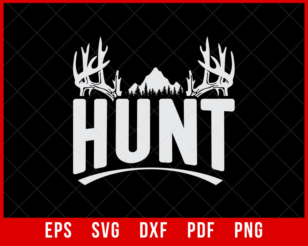 Deer hunter svg, Hunting svg hunting art T-Shirt Design Hunting SVG Cutting File Digital Download