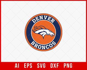 Denver Broncos NFL Logo Vector SVG T-shirt Design SVG Cut File for Cricut Digital Download