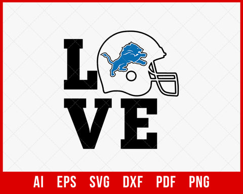 Detroit Lions Helmet SVG Cut File - Free Sports Logo Downloads