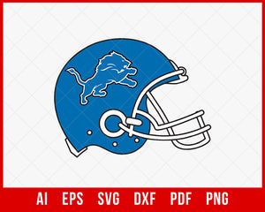 Lions Football Players Helmet SVG File for Cricut Maker and Silhouette Cameo Digital Download