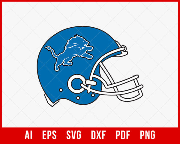 Lions Football Players Helmet SVG
