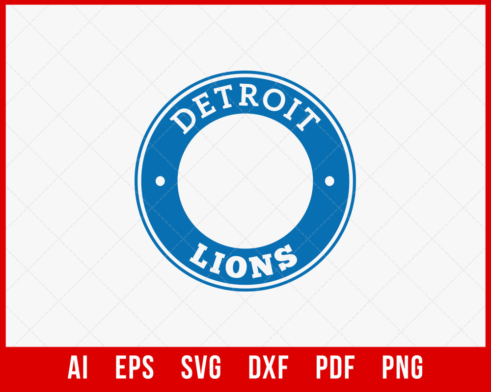 Lions Football Logo T-shirt Design SVG File for Cricut Maker and Silhouette Cameo Digital Download