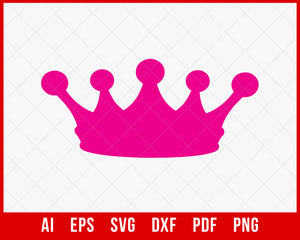 Disney Crown Silhouette SVG Cut File for Cricut T-shirt Design Digital Download