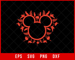 Disney Mickey Mouse Safari Zoo SVG File for Cricut Silhouette Digital Download