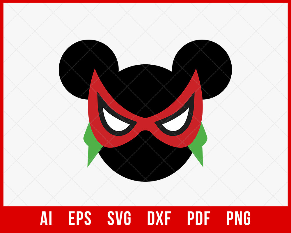 Mickey Mouse Clipart Superhero SVG Cut File for Cricut Silhouette Digital Download