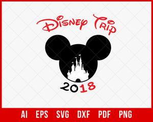 Mickey World Disney Tour 2021 SVG Cut File for Cricut Silhouette Digital Download