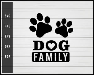 Dog Family svg png Silhouette Designs For Cricut And Printable Files
