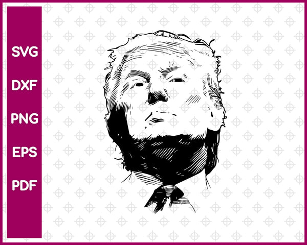 Donald Trump svg file, President United States svg dxf png eps pdf, vector decal for cricut clipart, silhouette vinyl sticker monogram