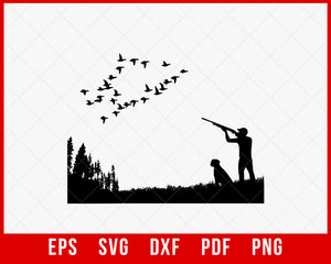 Duck Hunting Waterfowl Hunter SVG Cutting File Digital Download