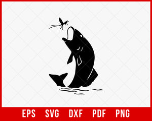 Eat Fish Funny Fishing T-Shirt Design Digital Download File