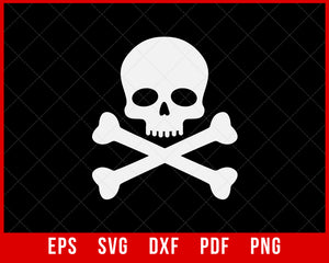 Skull Crossbones Skeleton Jolly Roger T-Shirt SVG Cutting File Digital Download