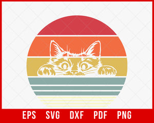 Cat Shirt. Retro Style T-Shirt Cats SVG Cutting File Digital Download  