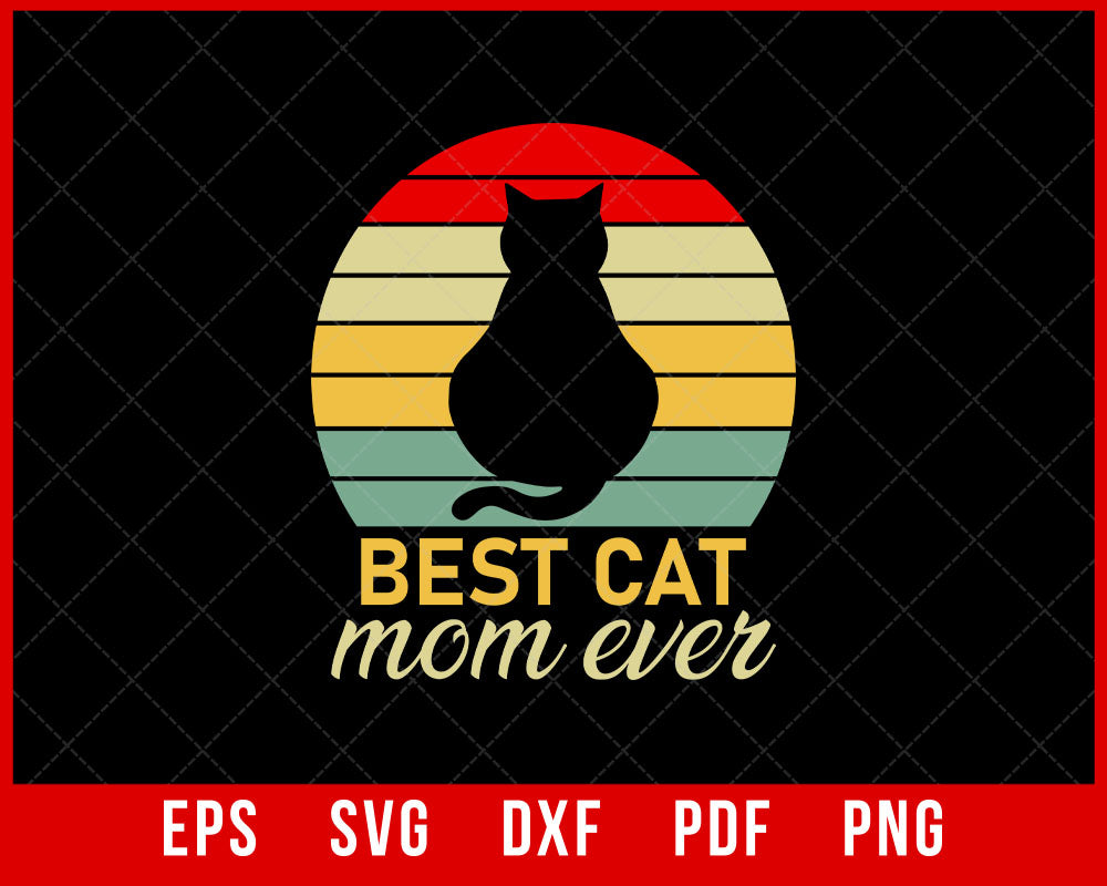 Best Cat Dad Ever Funny Gift T-Shirt Design Cats SVG Cutting File Digital Download  