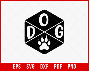 Dog Paws Walk Design Modern Motif for Dog Lovers Pet Owner SVG Cutting File Digital Download