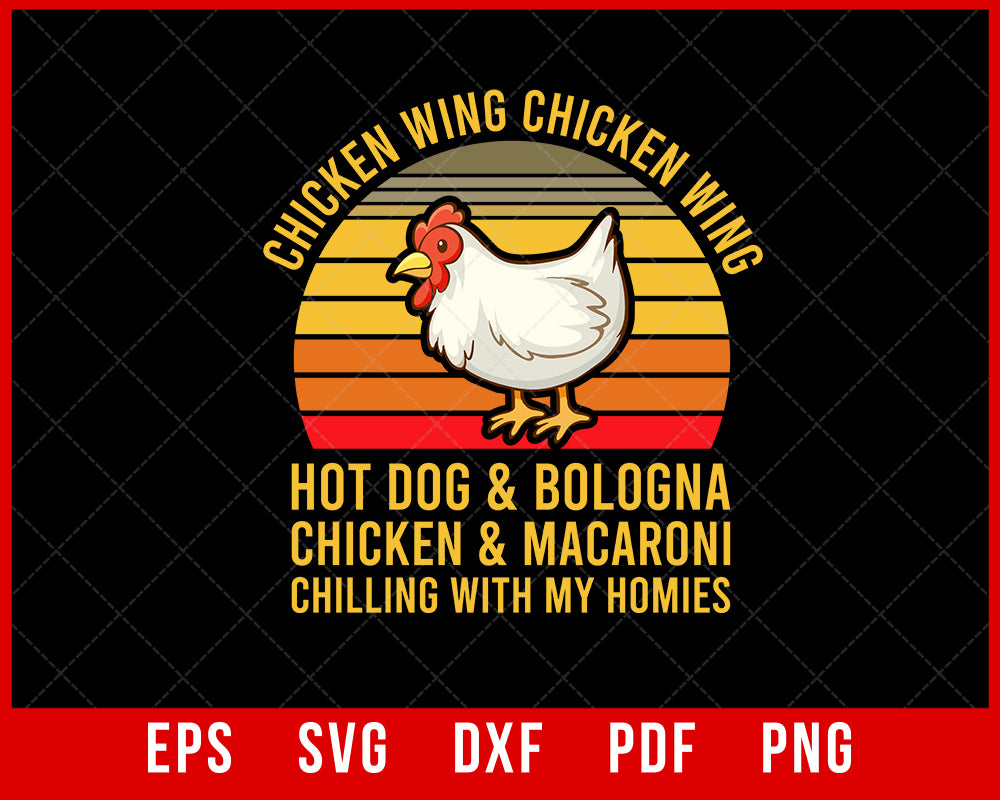 Chicken Wing Chicken Wing Hot Dog and Bologna Toddler Design T-Shirt Hot Dog and Bologna SVG Cutting File Digital Download     