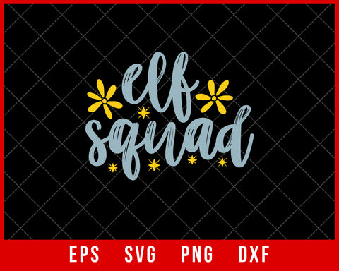 Elf Squad Christmas Buffalo Plaid Family SVG Cut File for Cricut and Silhouette