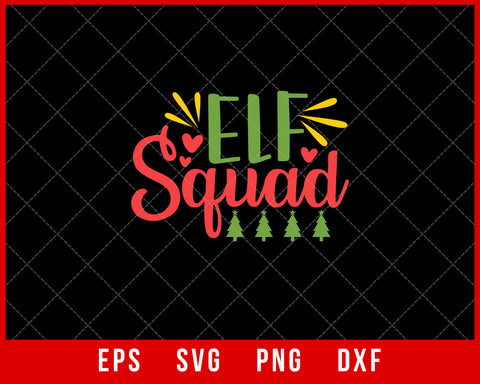 Elf Squad Christmas Buffalo Plaid SVG Cut File for Cricut and Silhouette