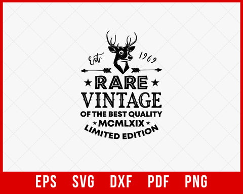 Est 1969 Rare Vintage of the Best Quality Outdoor Hunting Shirt SVG Cutting File Instant Download