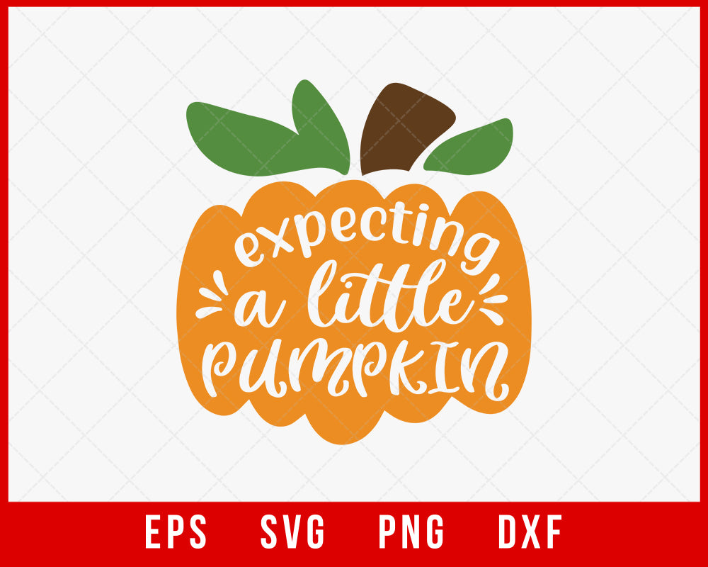 Expecting A Little Pumpkin Funny Halloween SVG Cutting File Digital Download