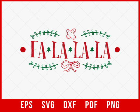 Fa La La La Funny Christmas Pajama SVG Cutting File Digital Download
