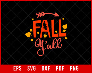 Fall Y'all Hello Pumpkin SVG Files for Cricut Digital Download